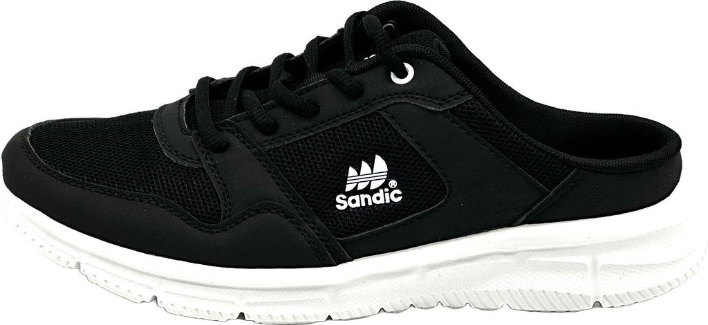 Nowaland Damen Herren Pantoletten Sandalette Slipper Sabots Sneaker ,Schwarz,45