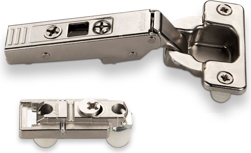 1 x CLIP Standardscharnier 107° Eckanschlag + Montageplatte Produktbild 