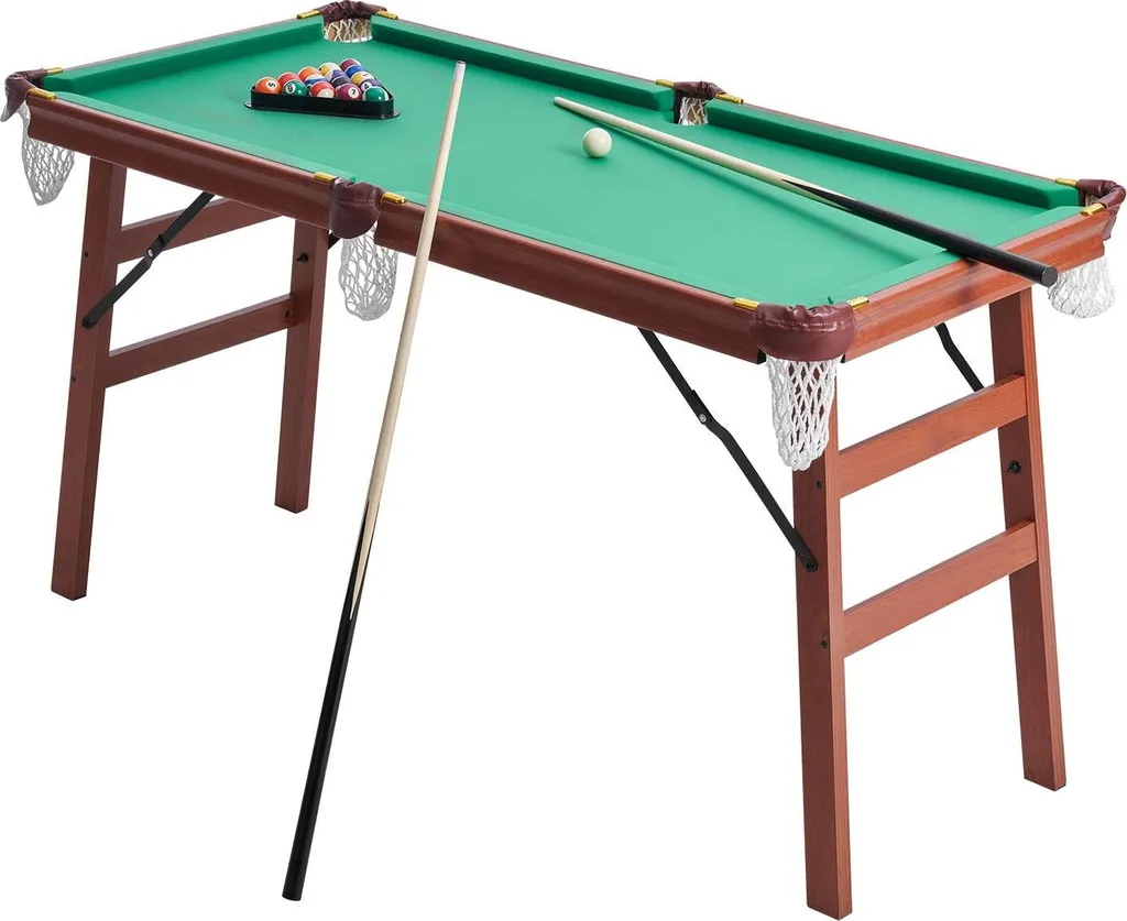 Mini Billard Pool 140cm Pliant pour Enfants et Adultes - Loisir Maison