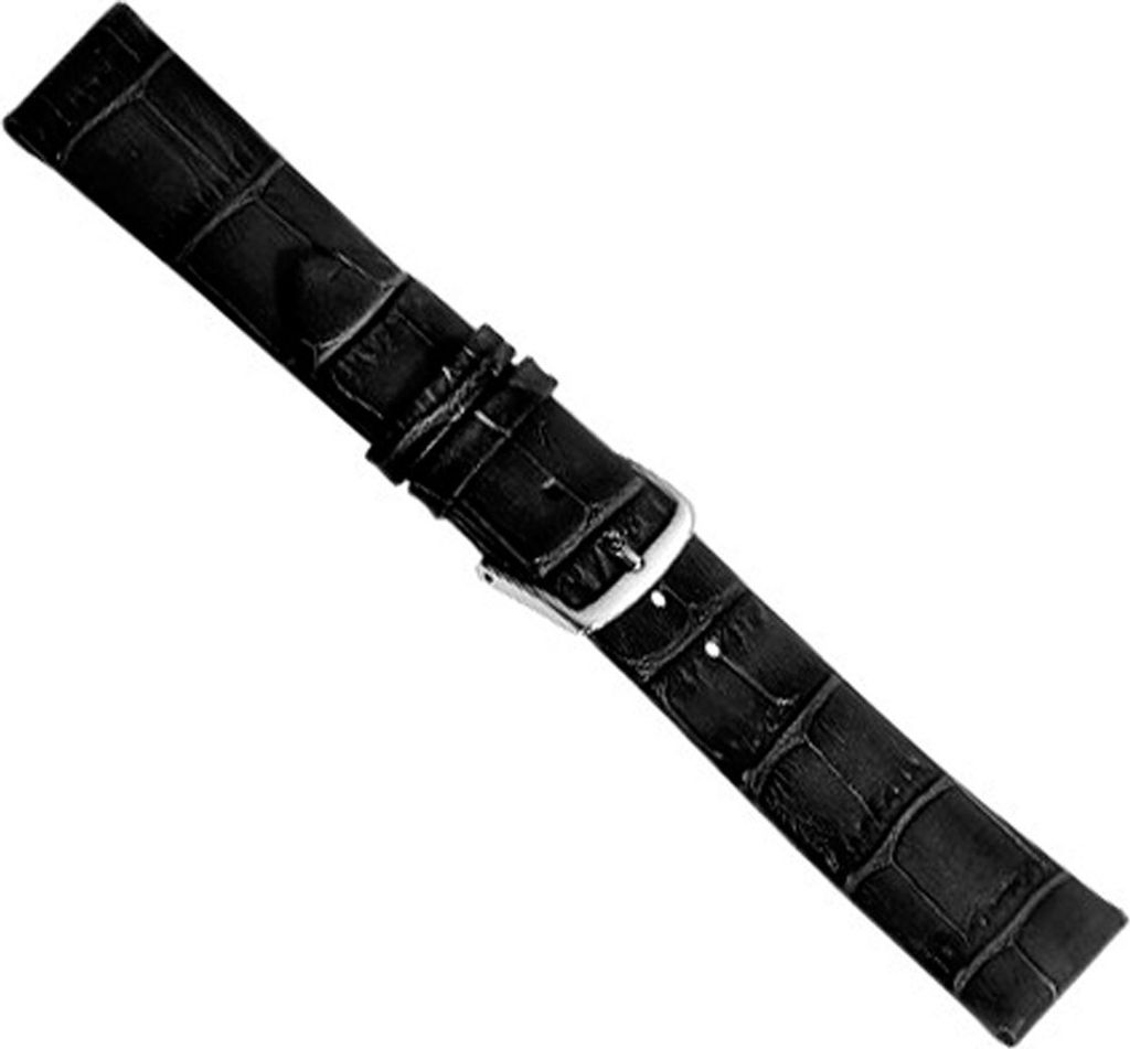 Louisiana Clip Ersatzband Uhrenarmband Kalbsleder schwarz 20461S, Stegbreite:20mm