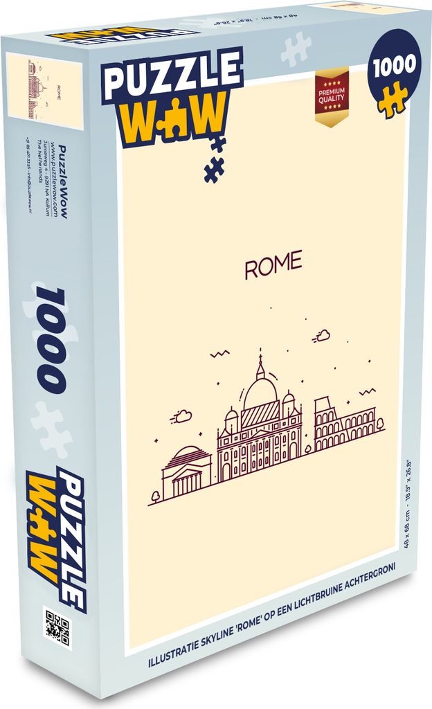 MuchoWow Puzzle 1000 Teile Italien - Rom - Skyline - Spielzeug - Alt und Jung - Spiele - Puzzeln