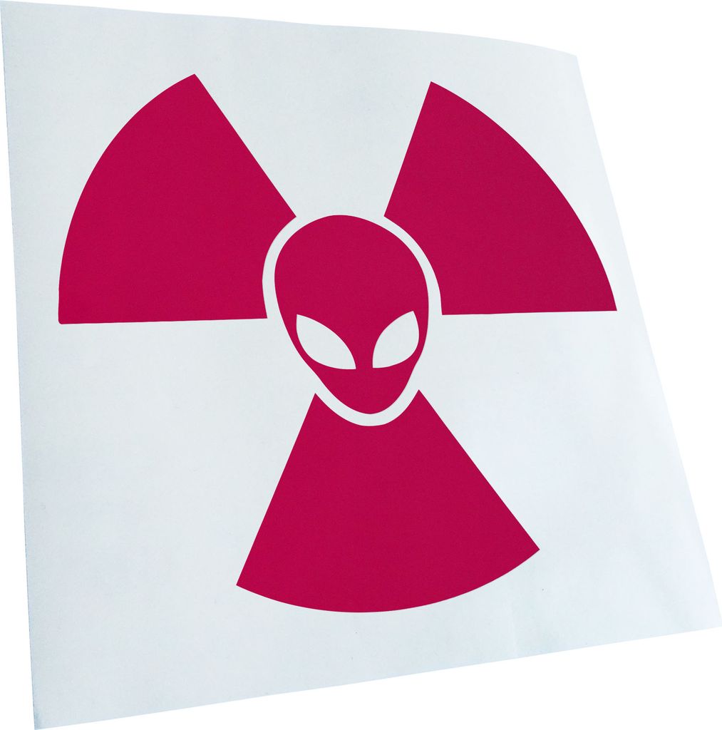 Kiwistar - Autoaufkleber - pink - 40 x 34 cm - Alienactiv - Heckscheibenaufkleber - Aufkleber für Auto Kfz Fahrrad, LKW, Truck Mofa