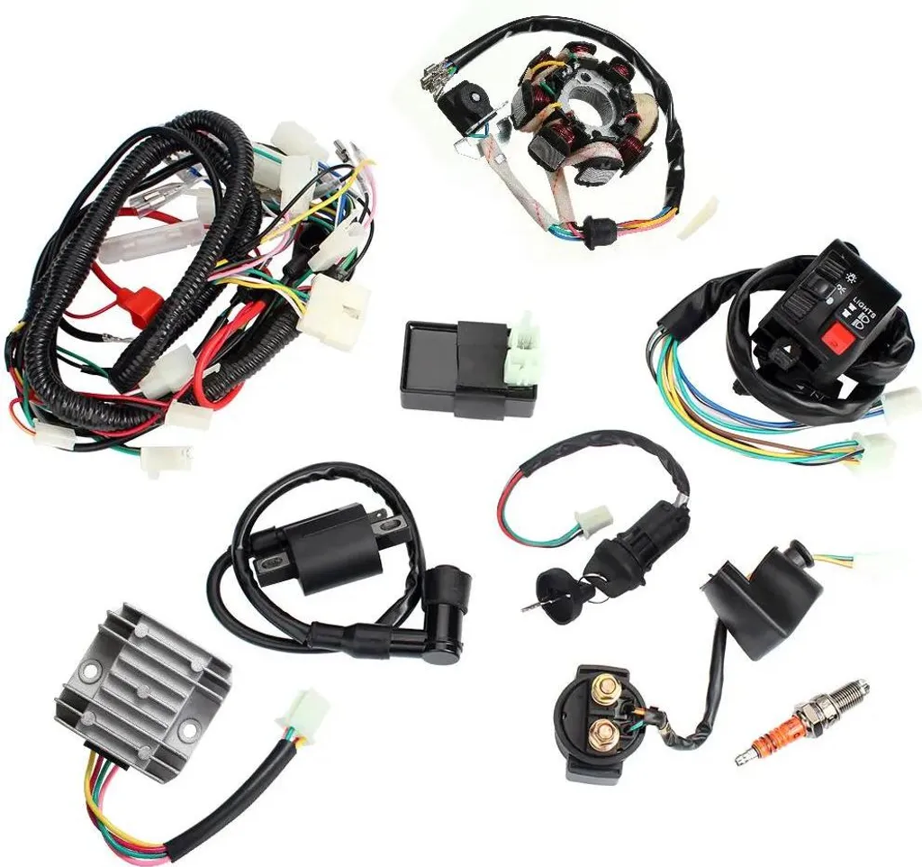 Faisceau d'allumage CDI pour réparation moto 12V - Kit complet câblé