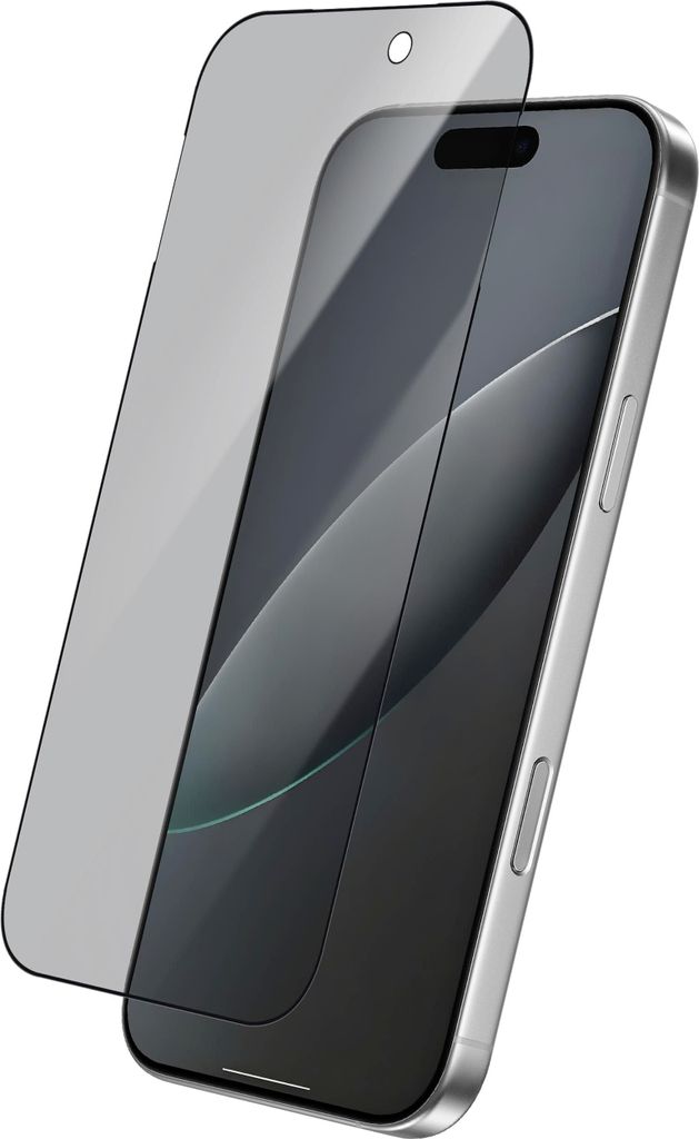 Schutzfolie Apple iPhone 16 Pro, iPhone 17, iPhone 17 Pro - Panzerglas - Cazy - Schwarz