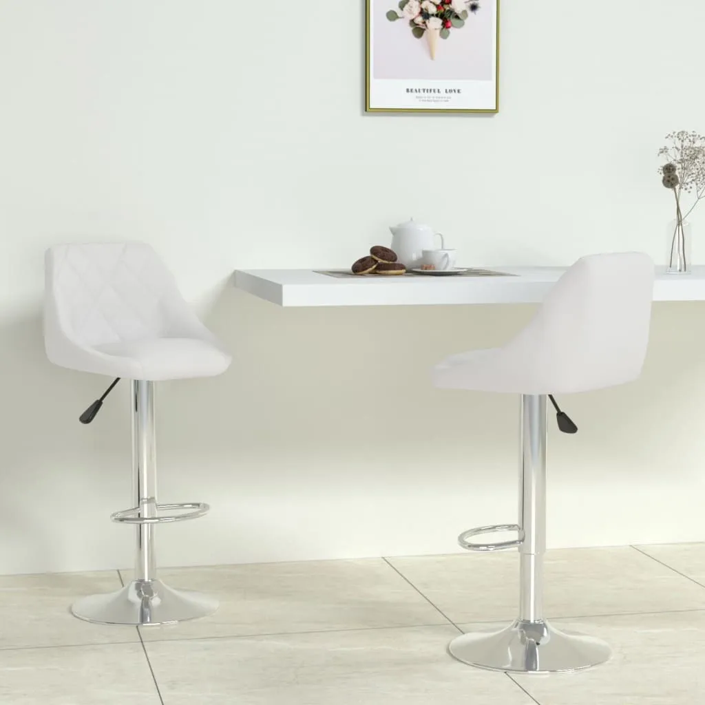 Sgabelli da Bar Bianchi 2 pz The Living Store | Arredo Design in Similpelle