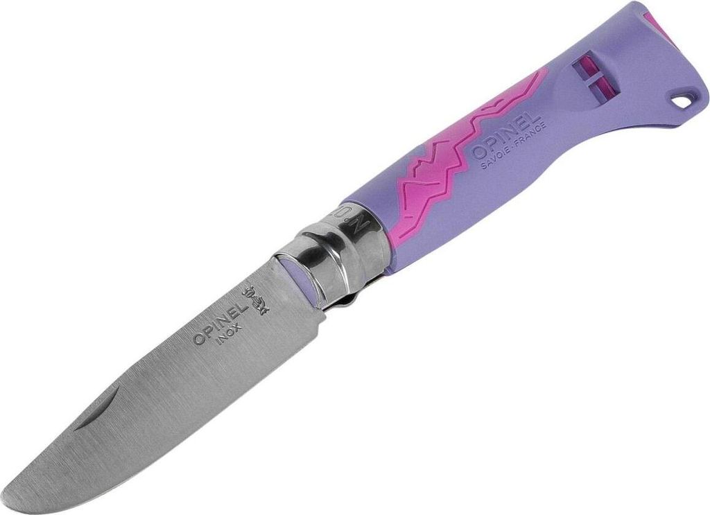 Opinel Outdoor Junior No. 07 Taschenmesser mit Pfeife lila Produktbild 