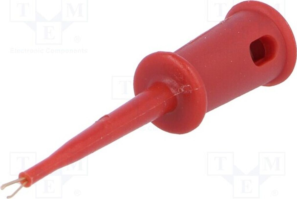 1x Messgreifer 3A Ber.Halt: max.1,27mm Messgreifer 60VDC Zange rot