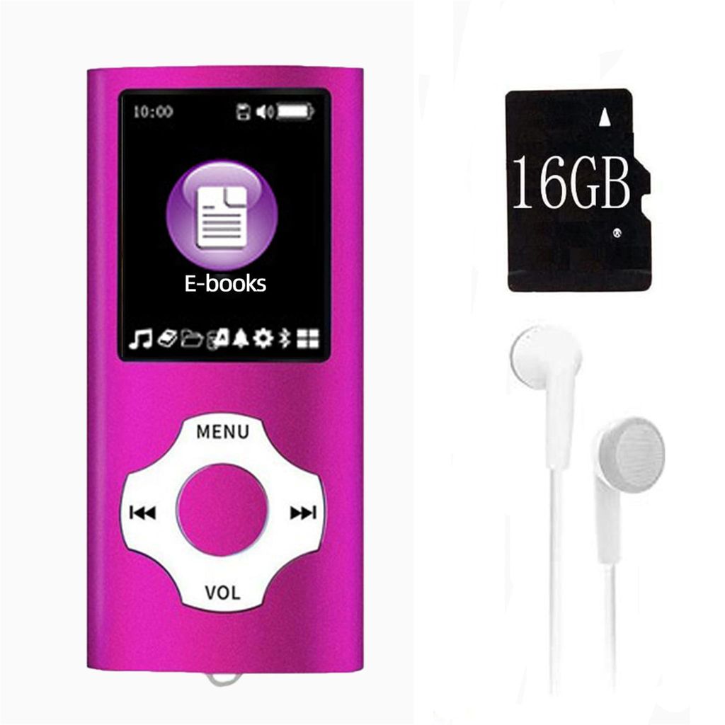1,8 Zoll MP3 Player Hifi Verlustlos HD Musik FM Radio E-Book Lesen Aufzeichnung 16G
