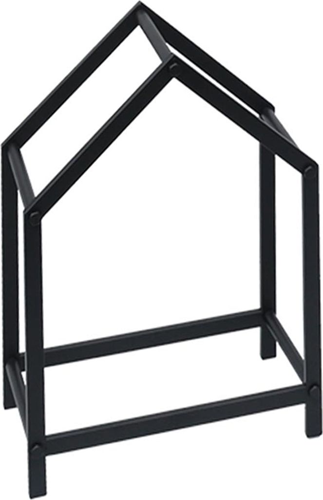 Brennholzregal Stapelregal Kaminholzständer Größe S schwarz