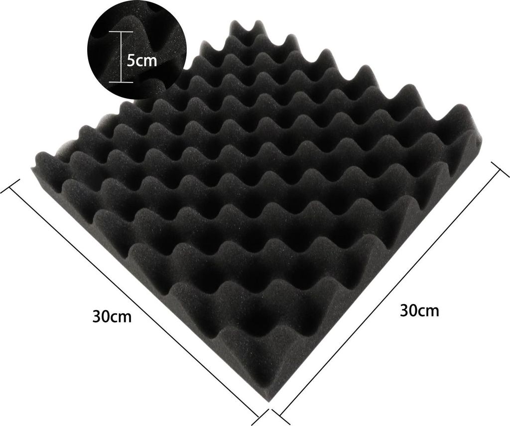 12 Stück 30 x 5 cm Schaumstoffplatten, Eierpolster, Schallisolierung für Heimstudio, Theater, KTV