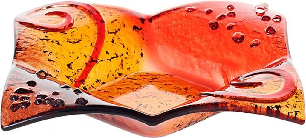 Kerzenhalter Blüte Red Fusion 16x16cm, ausKristallglas