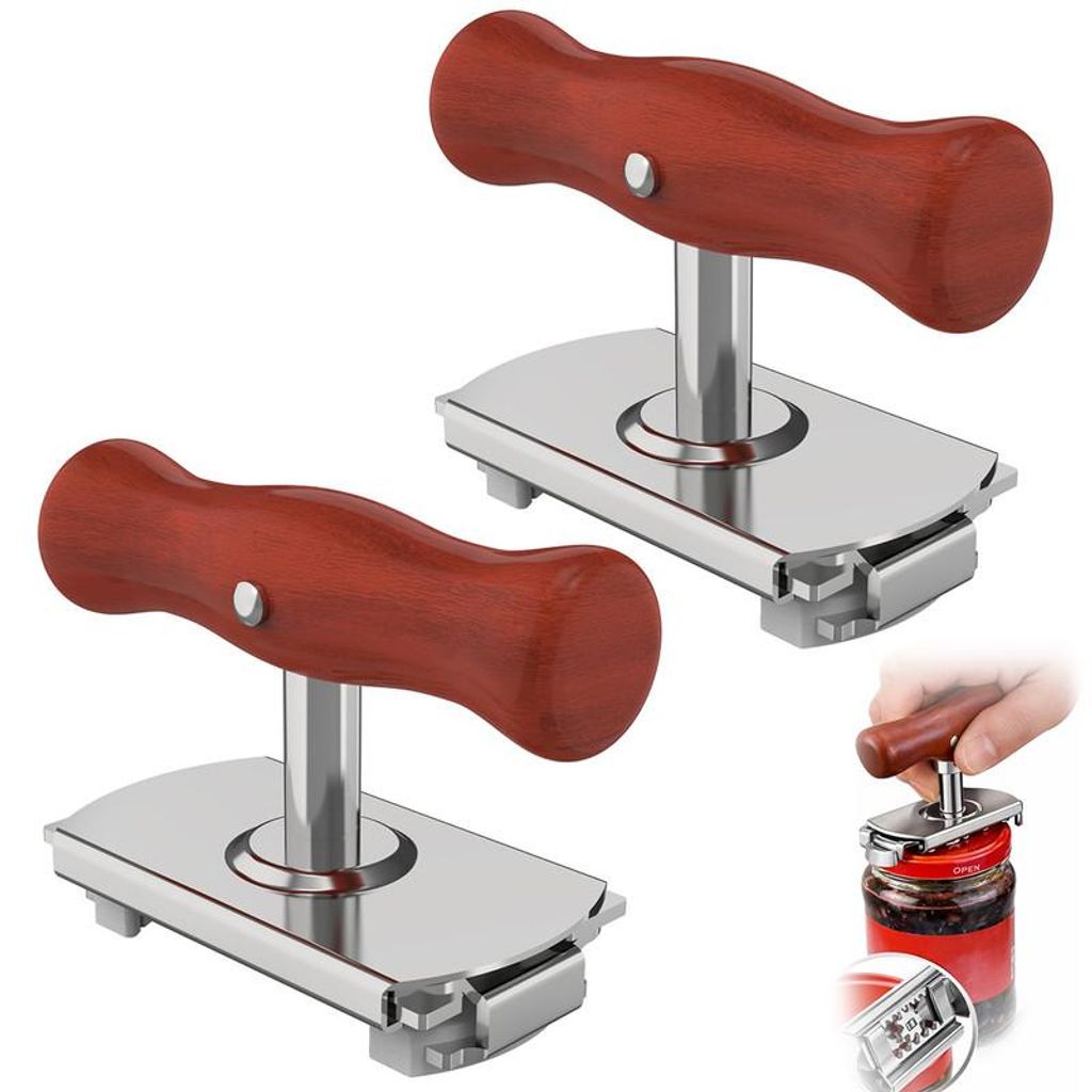Deckelöffner für Senioren mit Holzgriff, Universalöffner, Produktbild 