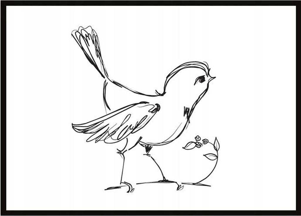 Bildplakat im Rahmen, A4 cm, Vogel, PD236