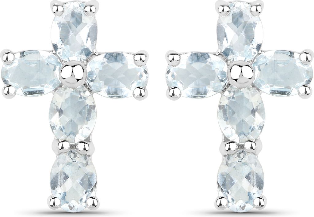 Vira Jewels Ohrringe 925/- Sterling Silber 1,4 cm weiß Produktbild 