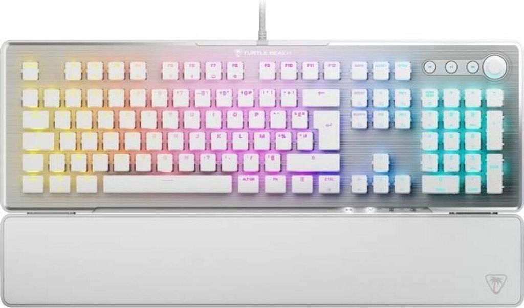 Turtle Beach Vulcan II – Mechanische PC Gaming-Tastatur, Tactile TITAN II Schalter, beleuchtete Tasten, abnehmbare Handballenauflage, DE Layout, ...