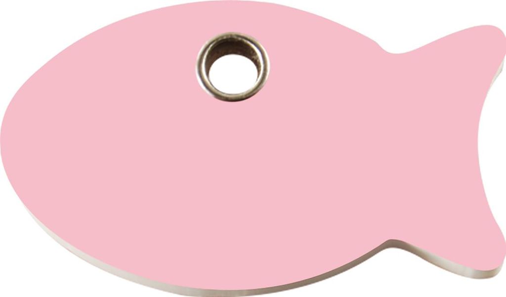 RedDingo Kunststoff Katzenmarke mit individueller Gravur Fisch pink