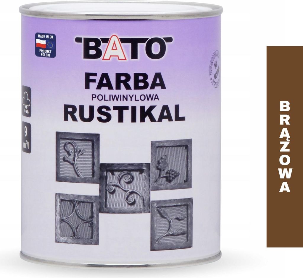 Polyvinylfarbe für Metall BATO Rustikal braun 0,8 l