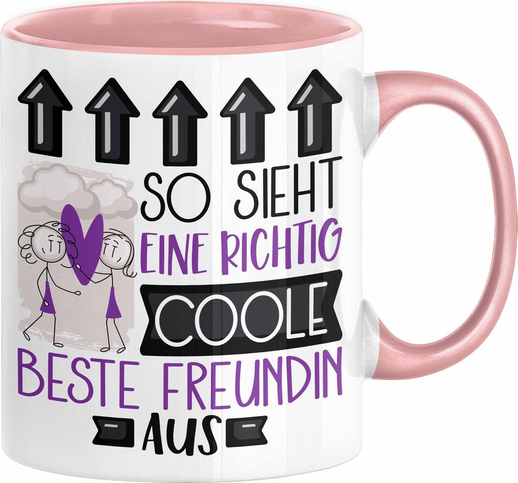 Beste Freundin Geschenk Tasse Lustig Geschenkidee für Beste Freundin Geburtstag So Sieht Eine Richtig Coole Beste Freundin Aus Frauen Spruch BFF (...