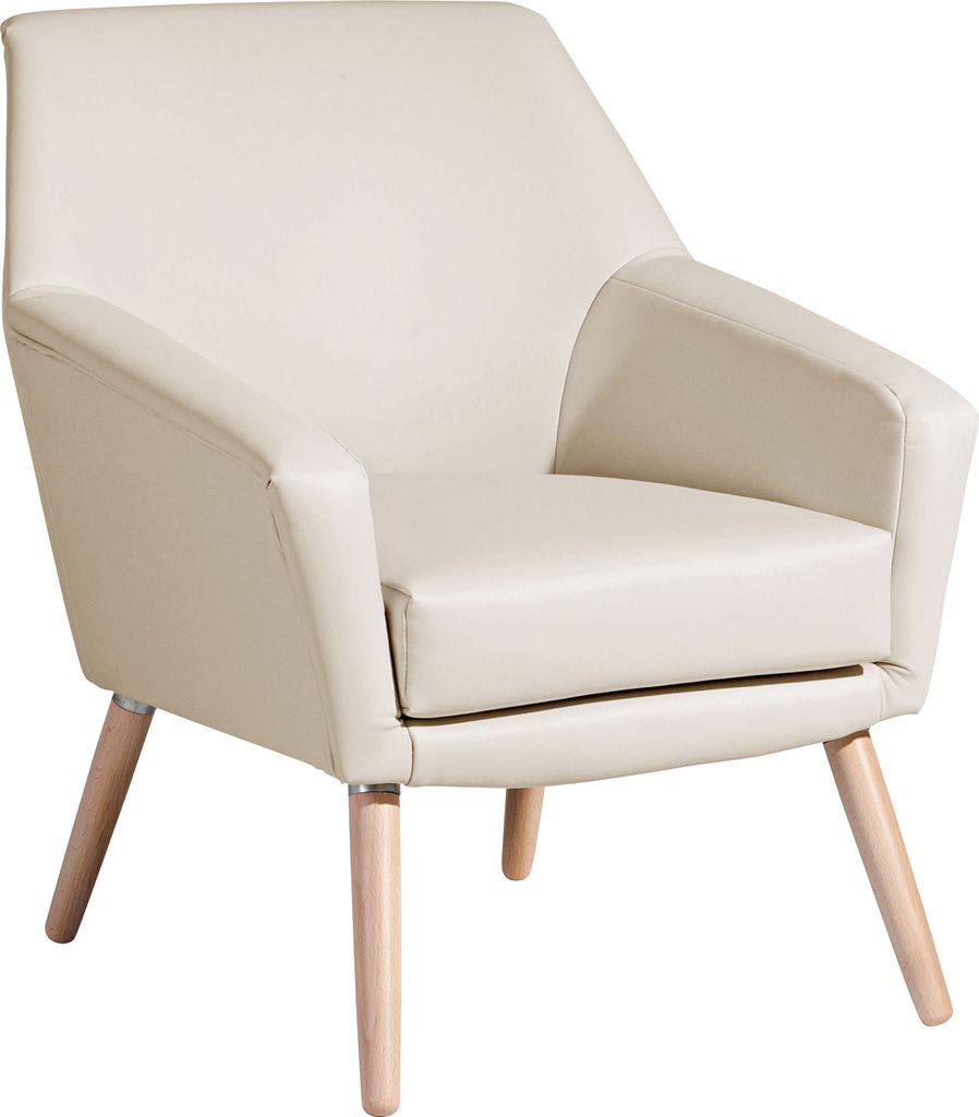 Max Winzer Sessel Alegro - Kunstleder beige - Maße: 67 x 71 Produktbild 