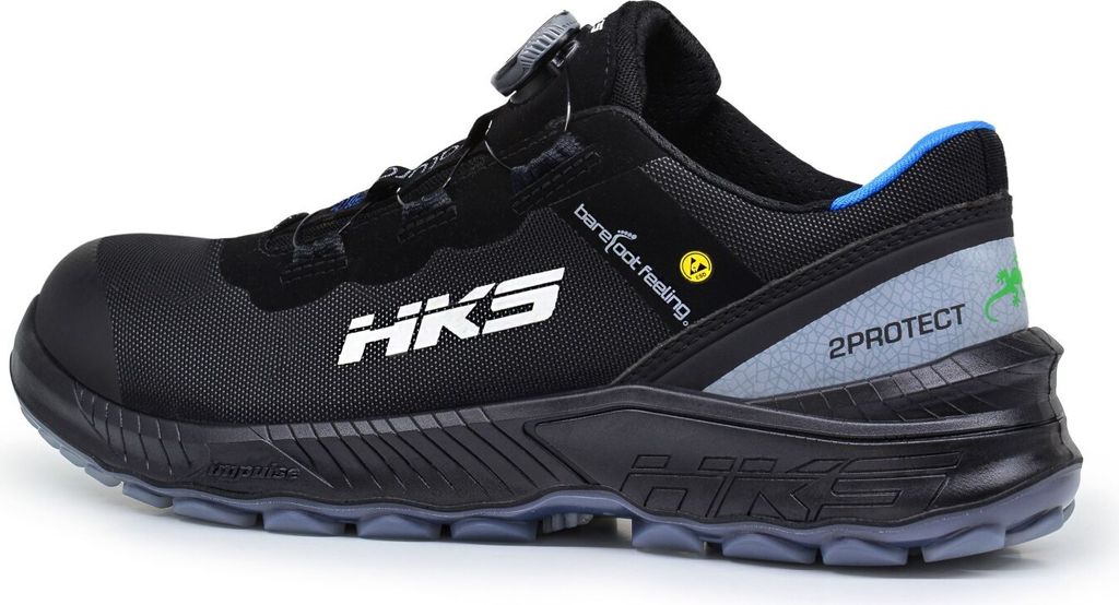 HKS Sicherheitshalbschuh Unisex S3 ESD Textil Putek TPU-PU BOA-Drehverschluss "BFS 40 BOA" 44