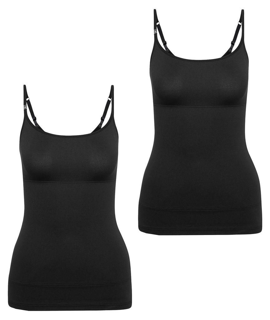 Triumph Damen Spaghettitop 2-Pack Trendy Sensation - BLACK - Größe M