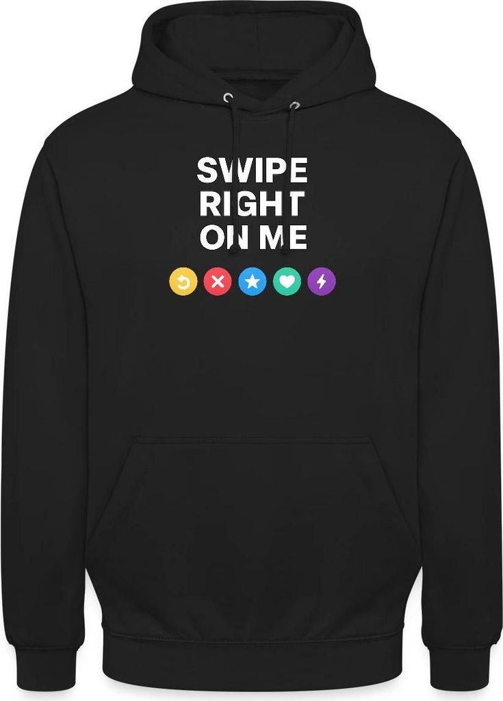 Spreadshirt Dating Swipe Fasching Kostüm Single Uni Hoodie, S, Schwarz