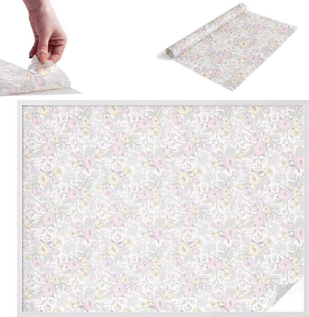 Buntglasfolie für Fenster – 146x200 cm – Stained-Glass-Fensterfolie, dekorativ & blickdicht – Selbstklebende Glasdekorfolie im Buntglas-Desi...