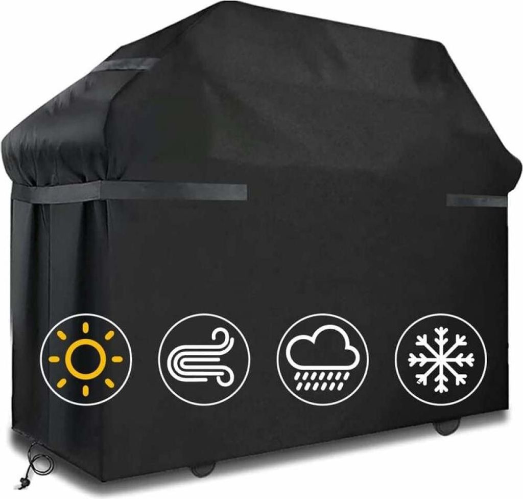 Grillabdeckung für Grillplatte mit Haube und Ständer, wasserdichtes Grillplattenzubehör
