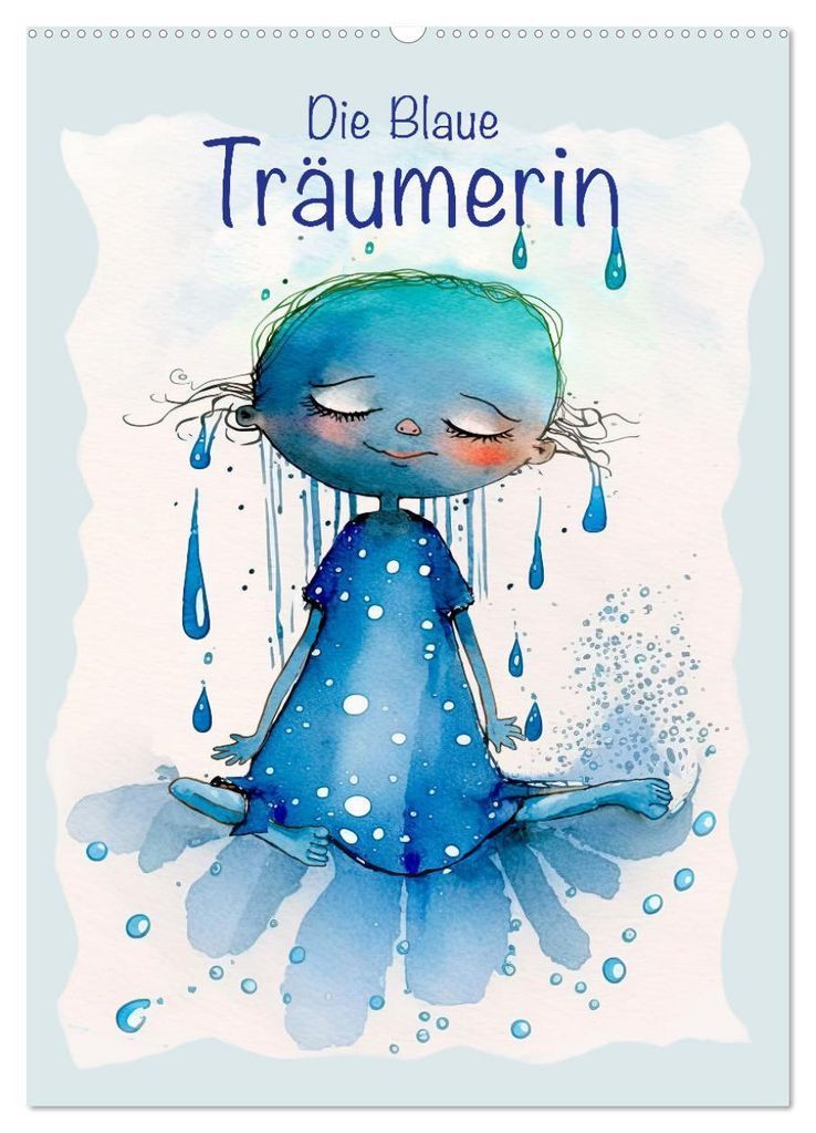 Die Blaue Träumerin (Wandkalender 2027 DIN A2 hoch), CALVENDO Monatskalender
