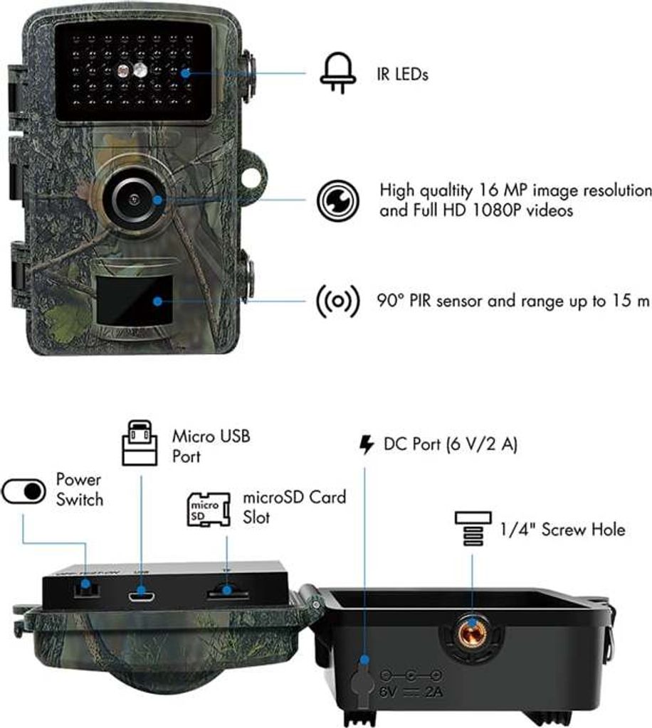 LogiLink WC0065 - Wildkamera mit Nachtsicht Wärme- & Obrázok produktu 7