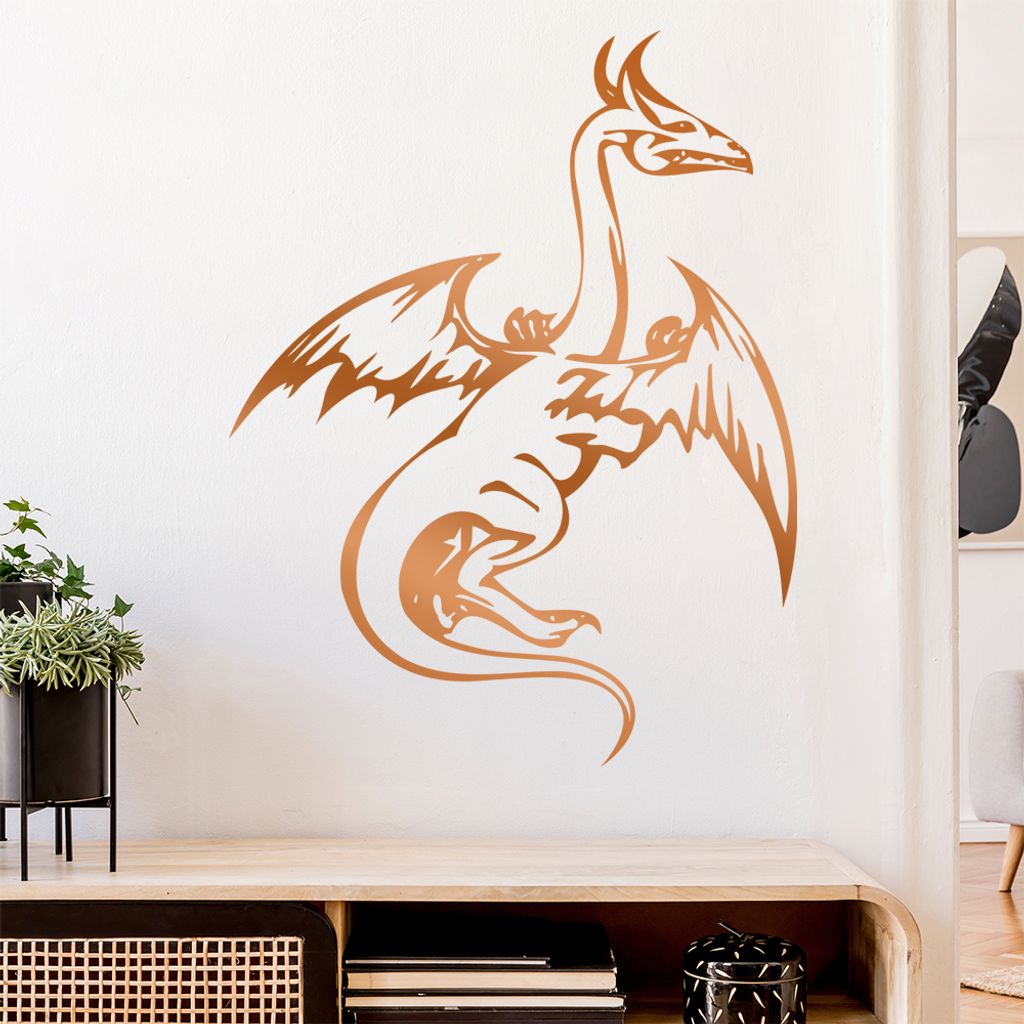 Flugdrache Wandtattoo in 6 Größen - Wandaufkleber Wall Sticker - Dekoration, Küche, Wohnzimmer, Schlafzimmer, Badezimmer