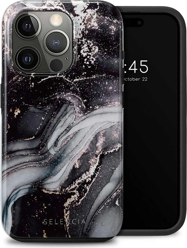 Offerta Cover iPhone 15 Pro Selencia Vivid - Marmo Nero di Classe