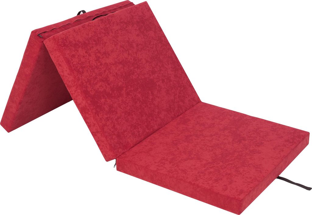 Faltmatratze "BEN" - 195×80×8 cm - klappbar, Bezug waschbar, Aloba-Stoff, als Gästebett, Trainingsmatte oder Pouf | PillowPrim