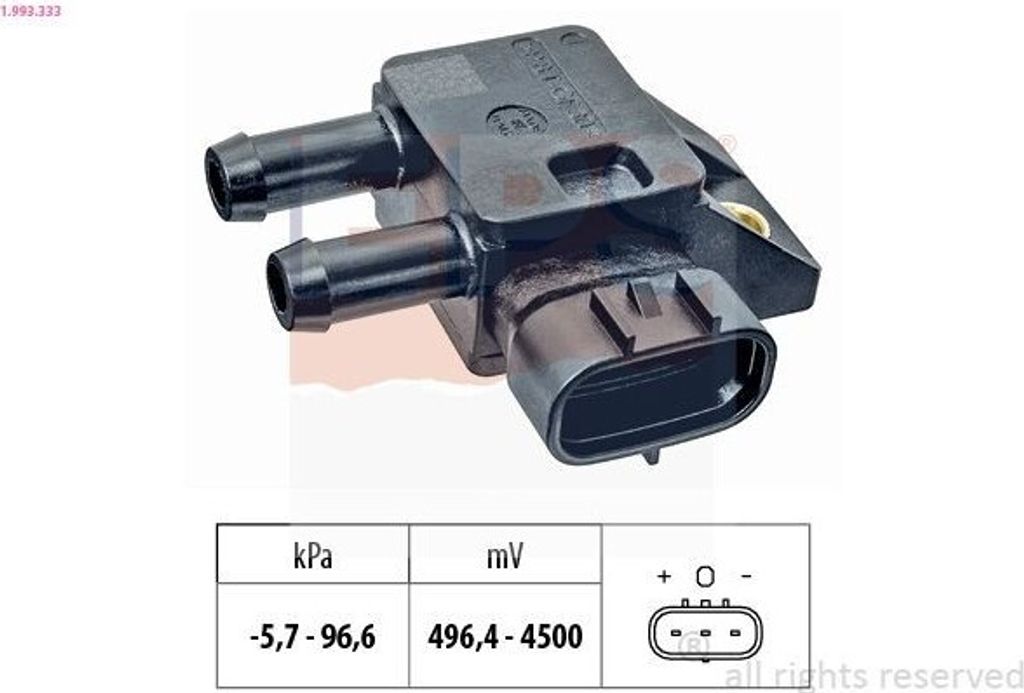 EPS 1.993.333 Abgasdruck Differenzdrucksensor für TOYOTA AURIS (NRE15, ZZE15, ADE15, ZRE15, NDE15) für LEXUS LX (J2)