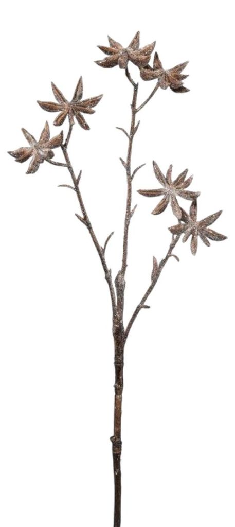 Künstlicher STERNANIS 41cm. Sternannis Dekozweig in BRAUN