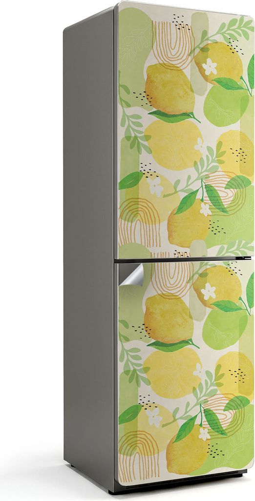 Wiesensonnenaufgangillustration – Kühlschrank Aufkleber – Klebefolie Kühlschrank – Kühlschrank Dekor – Kühlschrankfolie selbstklebend ...