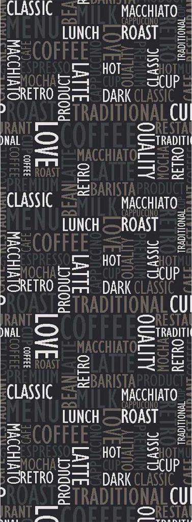 Küchenteppich mit textmuster "cafe love".