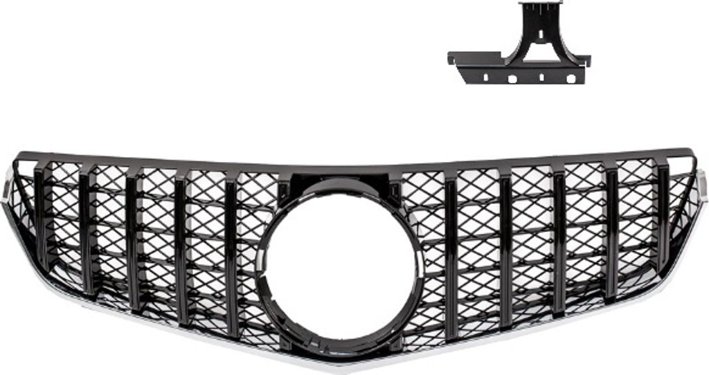 Kühlergrill Schwarz Glanz passt für Mercedes E-Klasse Coupe Cabrio W207 ab Bj 09-13 auf Sport-Panamericana GT