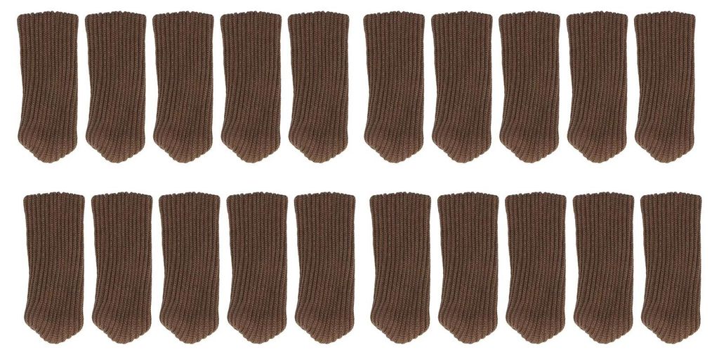 20 Stück gestrickte Stuhlhussen, doppelte Dicke, Möbelbeinabdeckung, Beine, Bodenschoner für Schreibtische