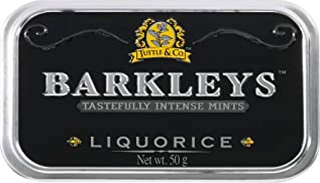 Barkleys Liquorice Pastylki z lukrecją w metalowej puszce Zdjęcie produktu 