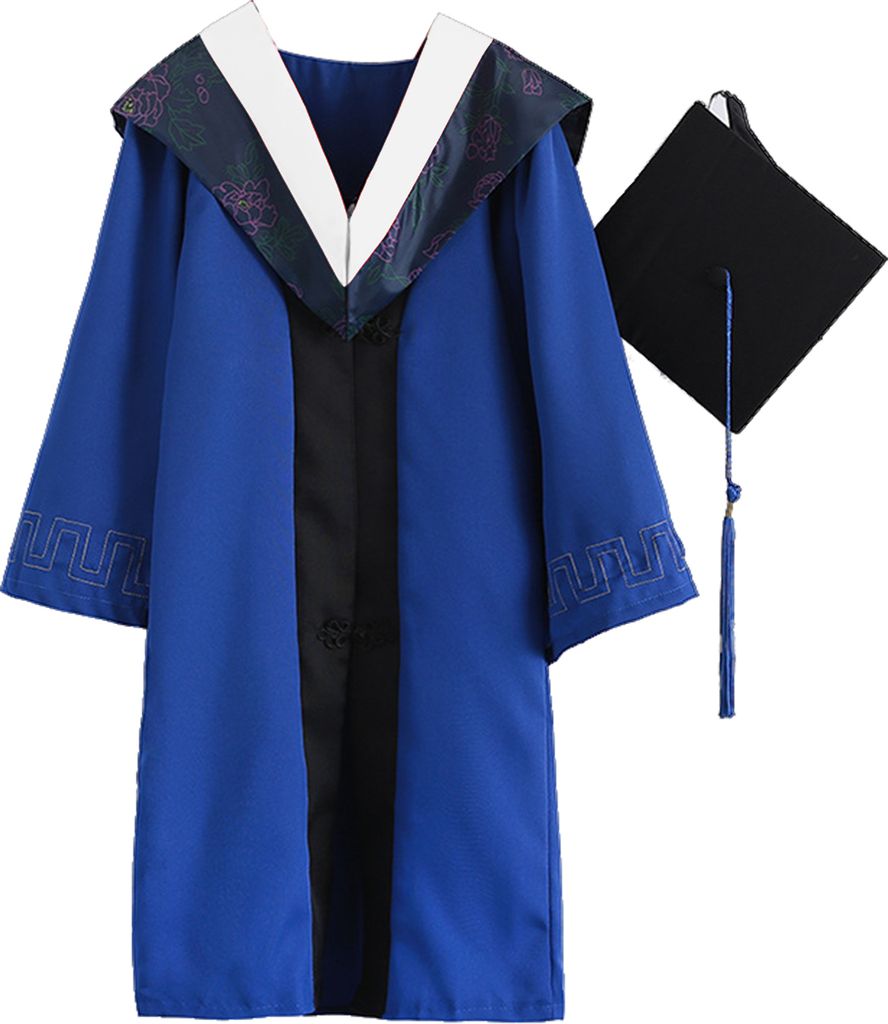 1 Set Abschluss Uniform Super Soft Weft Weast Resistant Polyester Junggesellenhut Abschluss Absolventen Cloak Photography Requisiten für das Colle...