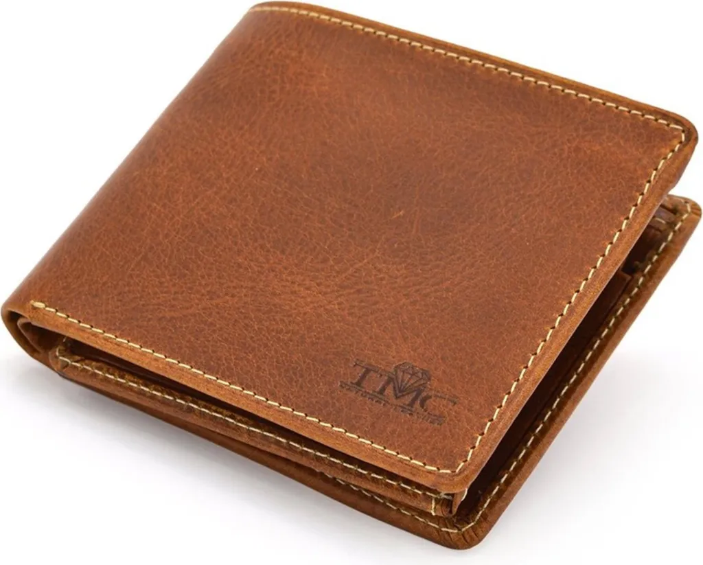 Portefeuille TMC Naturalleather en Cuir Véritable de Qualité Supérieure