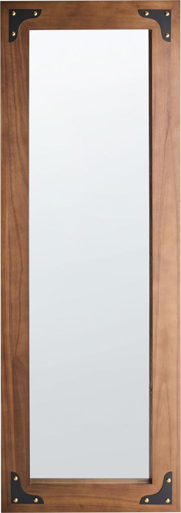 BELIANI Wandspiegel mit braunem Holzrahmen groß/hoch zum Aufhängen für Schlafzimmer Wohnzimmer Flur im traditionellen Stil