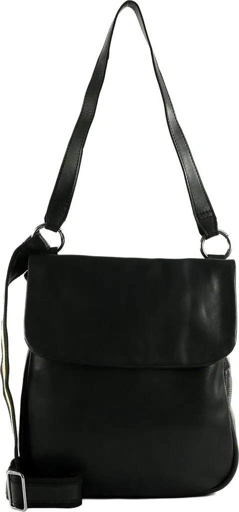 Sac à main cuir noir Double Up HAROLD'S Caugio avec double compartiment