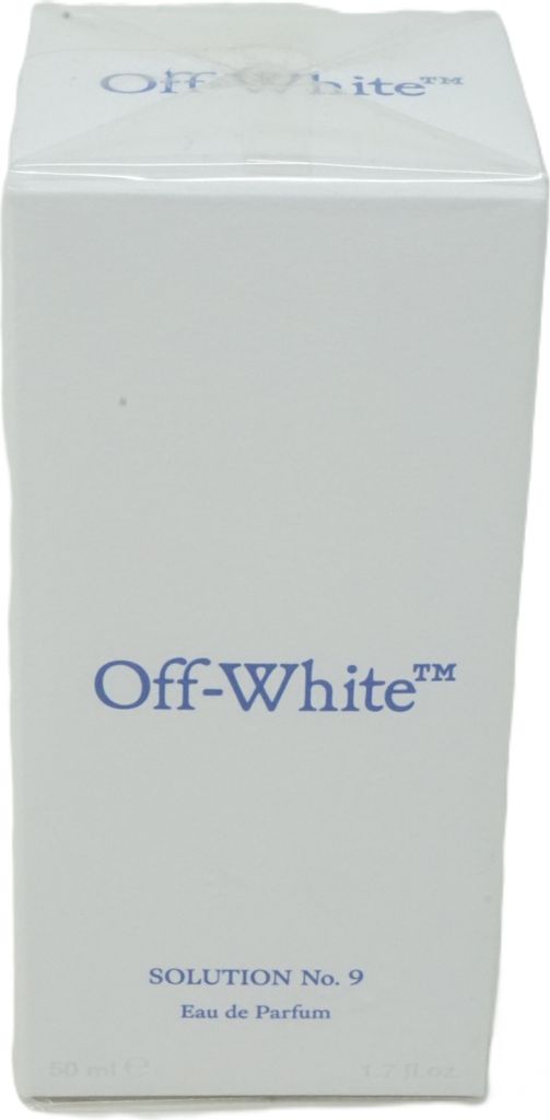 A white box with blue text.