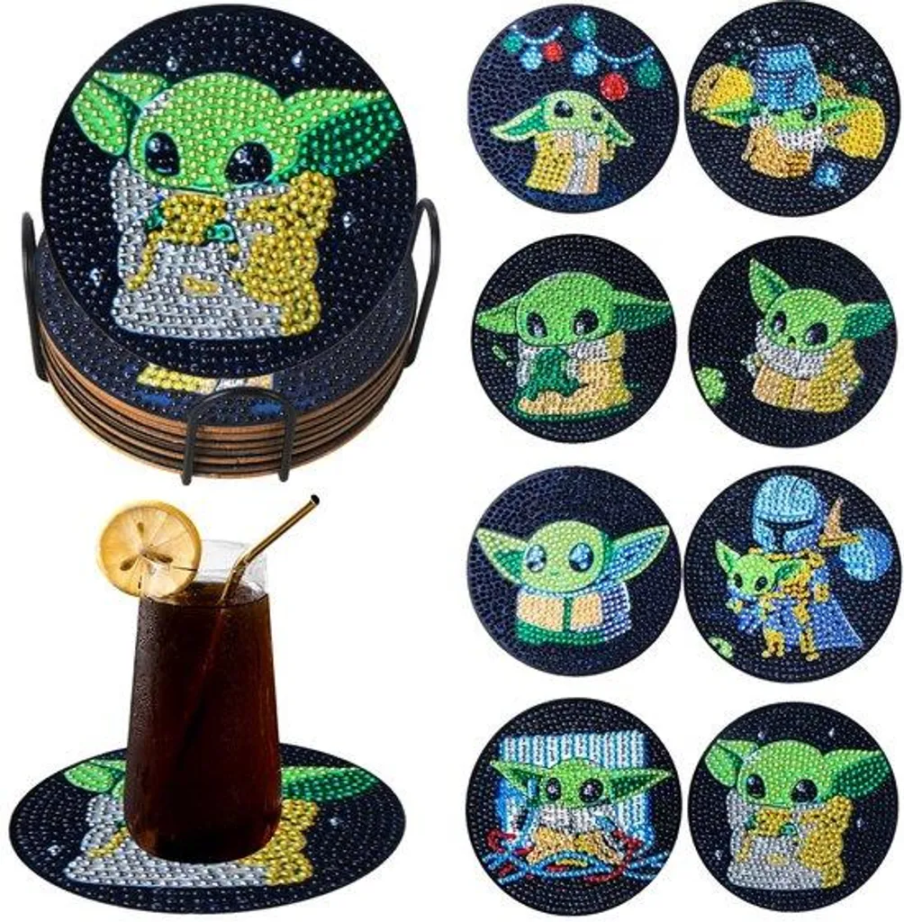 Protégez vos meubles avec nos sous-verres diamant 5D Cartoon anti-rayures