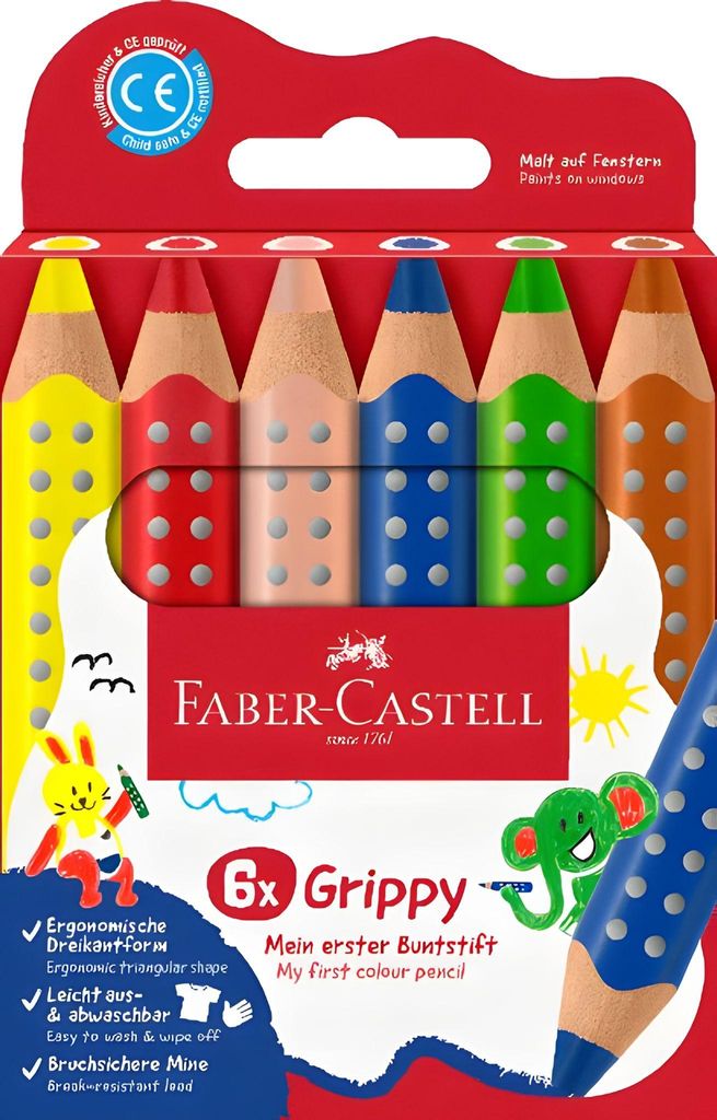 Matita colorata Faber-Castell Grippy 110630 assortita 6 Immagine del prodotto 