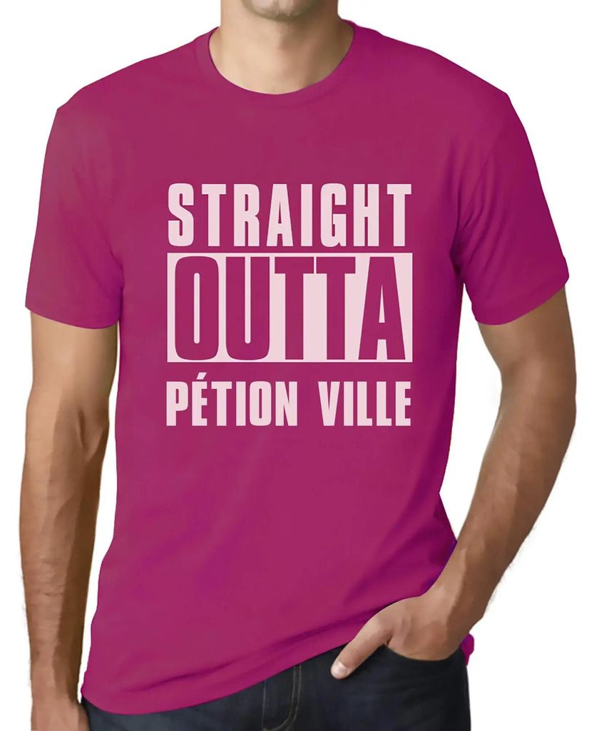 Herren Grafik T-Shirt Direkt aus Pétion Ville – Straight Outta Pétion Ville – Öko-Verantwortlich Vintage Jahrgang Kurzarm Lustige Druck Gebu...