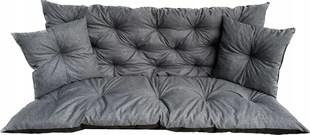 Coussin pour balançoire de jardin 100x60x50 cm Ekolen avec 2 oreillers