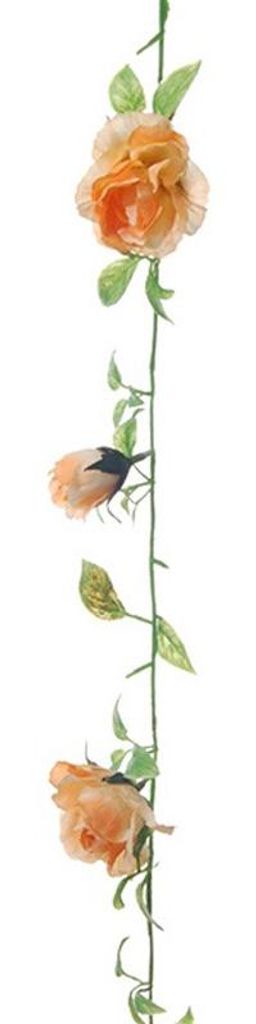 Louis Maes Blumengirlande Rosen - lachsrosa - 225 cm - Kunstblumen